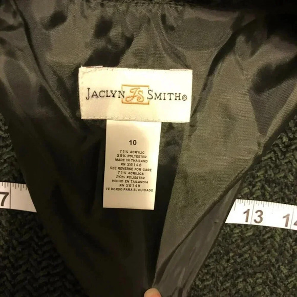 Vintage Y2K Jaclyn Smith Button Up women Khaki Blouse Shirt Jacket Size 10 - Picture 6 of 6